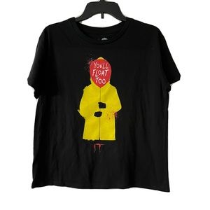 It Movie Women’s Black Shirt Medium “you’ll Float Too”. 50% cotton, 40%